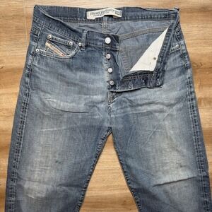 Diesel Jeans Men 31x30 Blue Relaxed Straight Leg Denim Work Italy Made Vintage